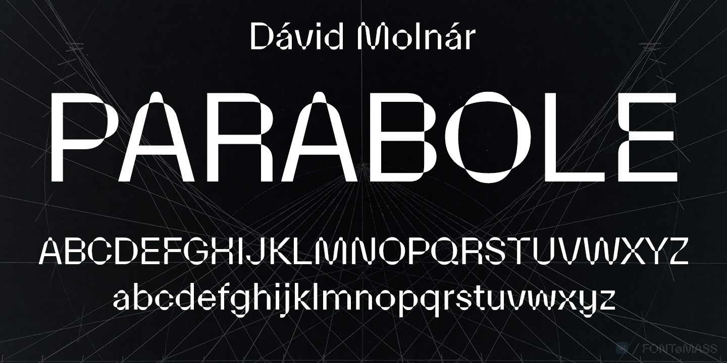 Пример шрифта Parabole